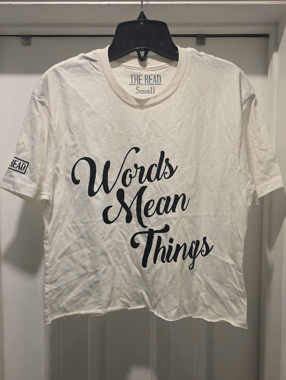 White "Words Mean Things" Graphic Tee - Women's